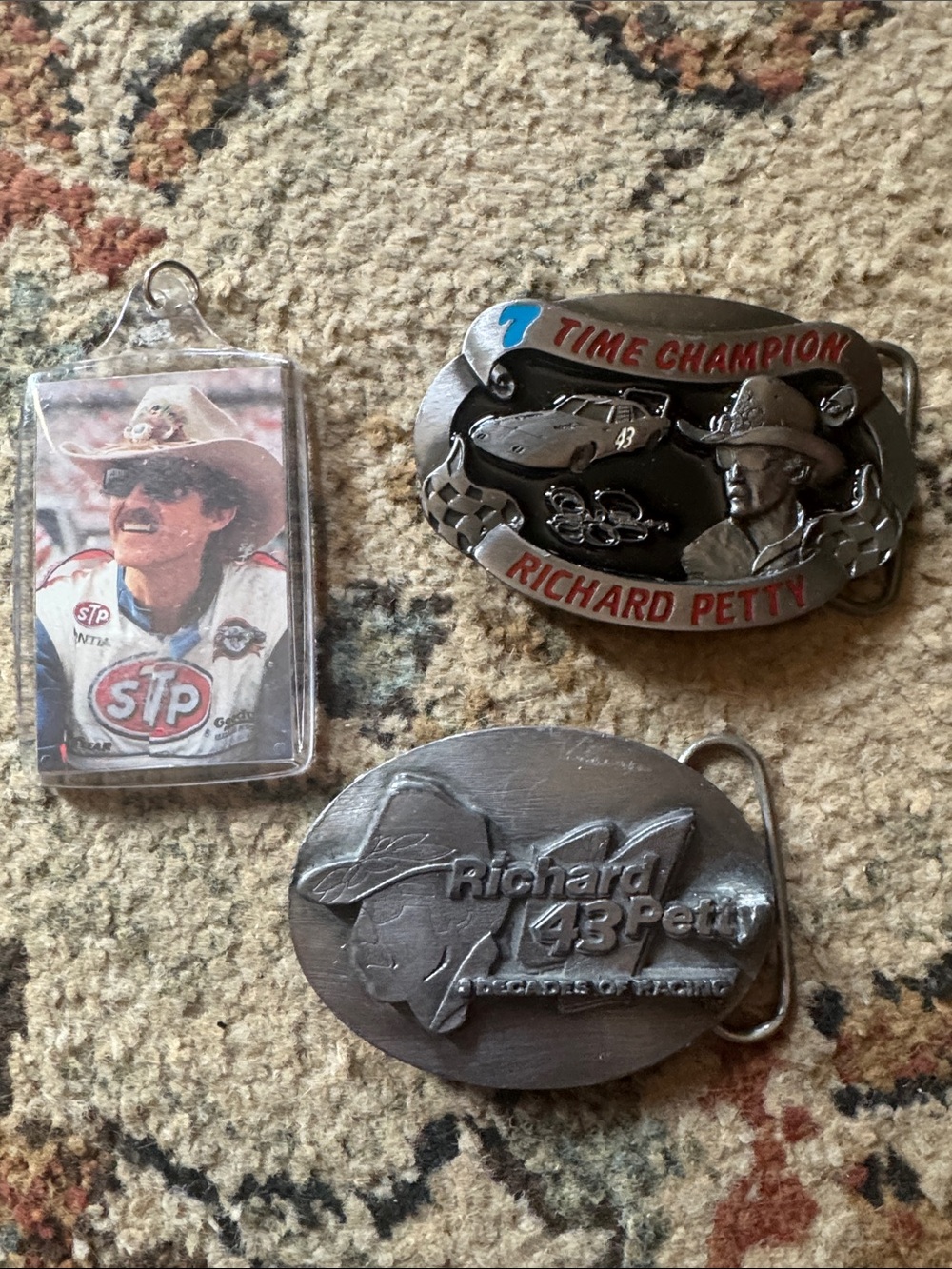 Richard Petty Collectible Silver-Tone Belt Buckle - Men's Accessory